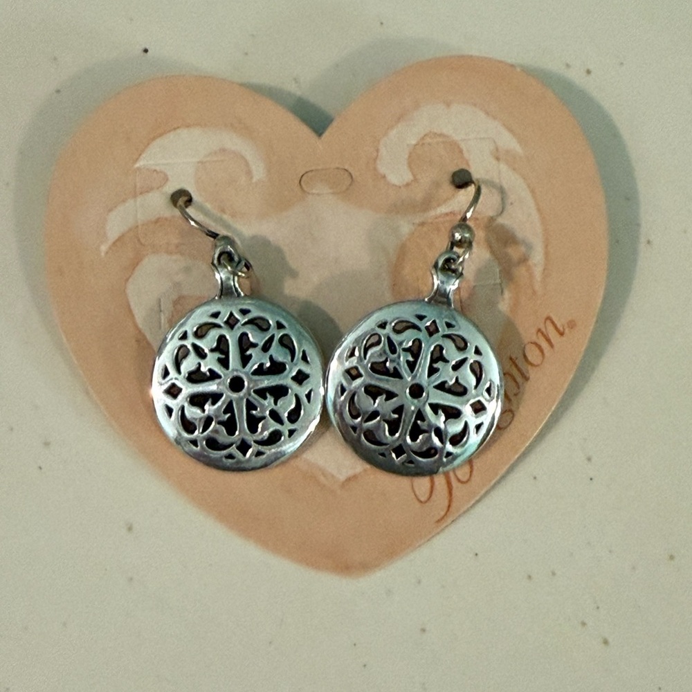 NWT Brighton Silver Filigree Earrings